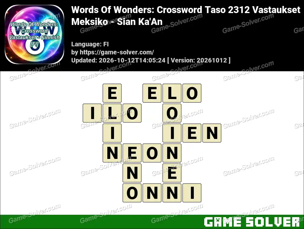 Words Of Wonders: Crossword Taso 2312 Vastaukset – Meksiko – Sian Ka’An
